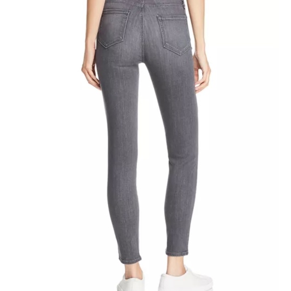 Paige Hoxton High Rise Ankle Skinny Jeans in Gray Peaks - Picture 2 of 6